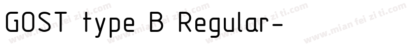 GOST type B Regular字体转换